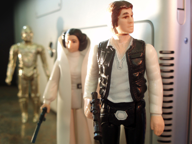 Exiting. (C-3PO, Princess Leia Organa, Han Solo)