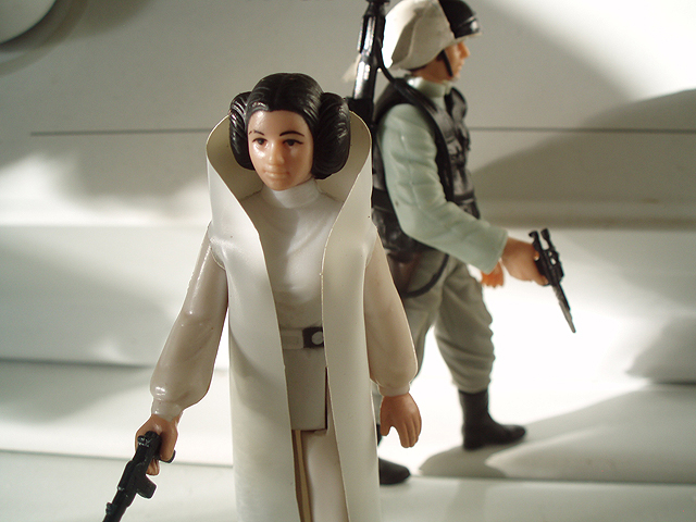 Princess Leia. (Vintage Princess Leia, Star Wars Saga Rebel Trooper (Tantive IV Defender))