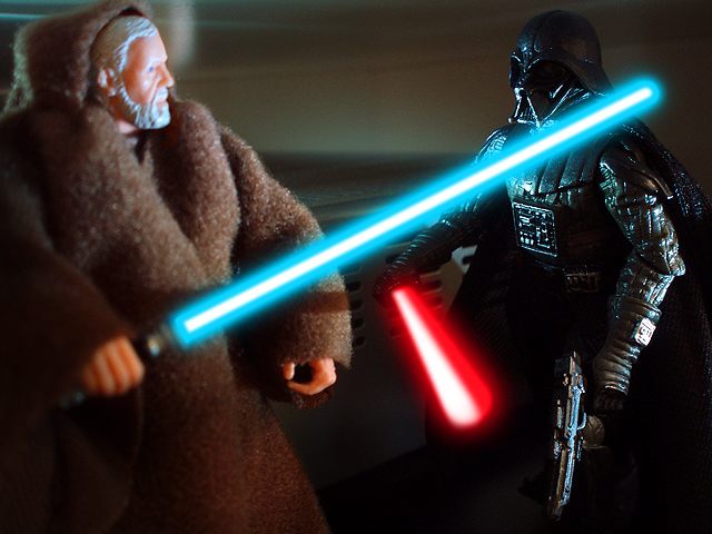 Kenobi v. Vader (OTC Obi-Wan Kenobi, Ralph McQuarrie Concept Darth Vader)