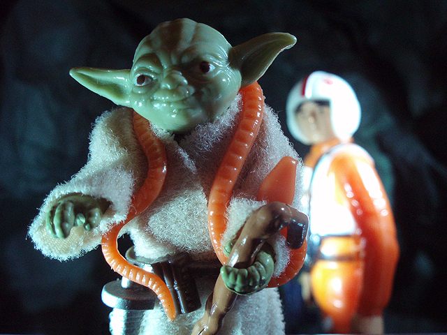 Yoda Redux. (Vintage Yoda the Jedi Master, Vintage Luke Skywalker X-Wing Pilot)