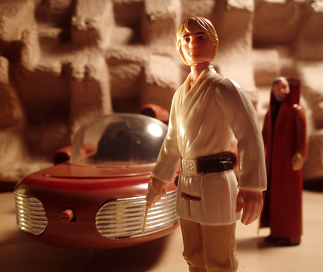 Built for Speeder. (Vintage Landspeeder, Vintage Luke Skywalker, Vintage Ben (Obi-Wan) Kenobi)