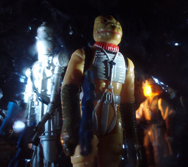 The Hunting Party. (Vintage IG-88, Vintage Bossk, Vintage Princess Leia in Boussh Disguise)
